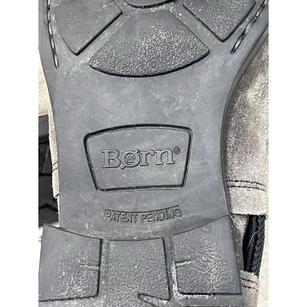 Born Women’s 7 M Gray Distressed Suede Pull On Ankle Boots/Booties Boho Casual